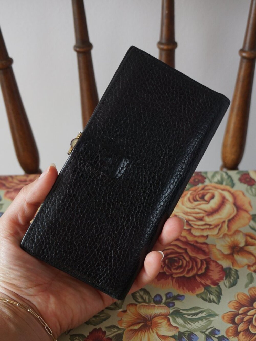 Vintage Black Genuine Leather Card Wallet – Made in Italy, Marshall Field’s One - Picture 3 of 8